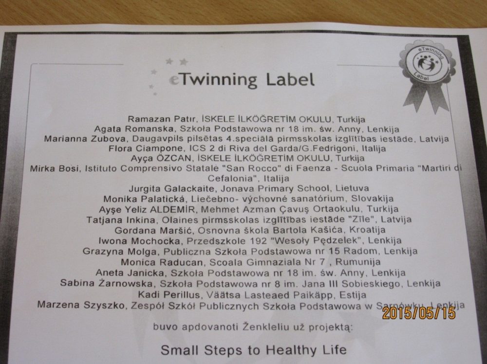 twining label